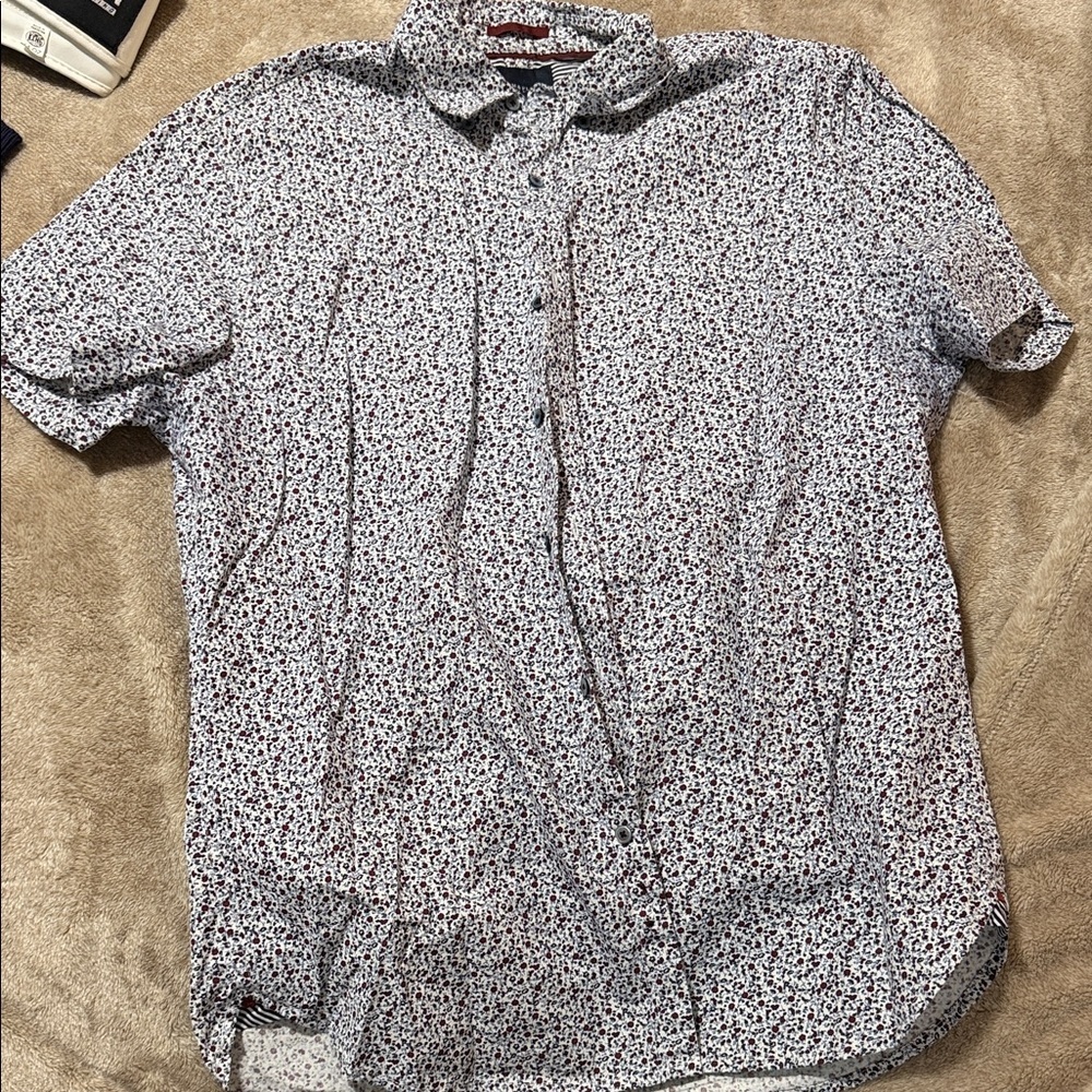 Denim & Flower White and Blue Casual Shirt